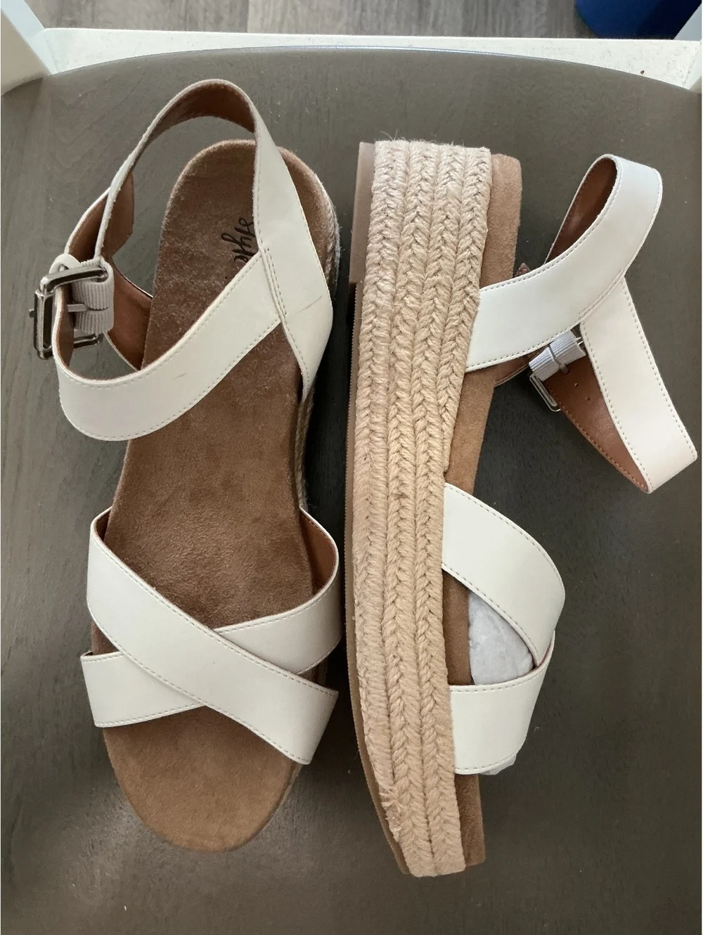 Womans Size 10 Style & Co. Emberr White Espadrille Wedge Sandal